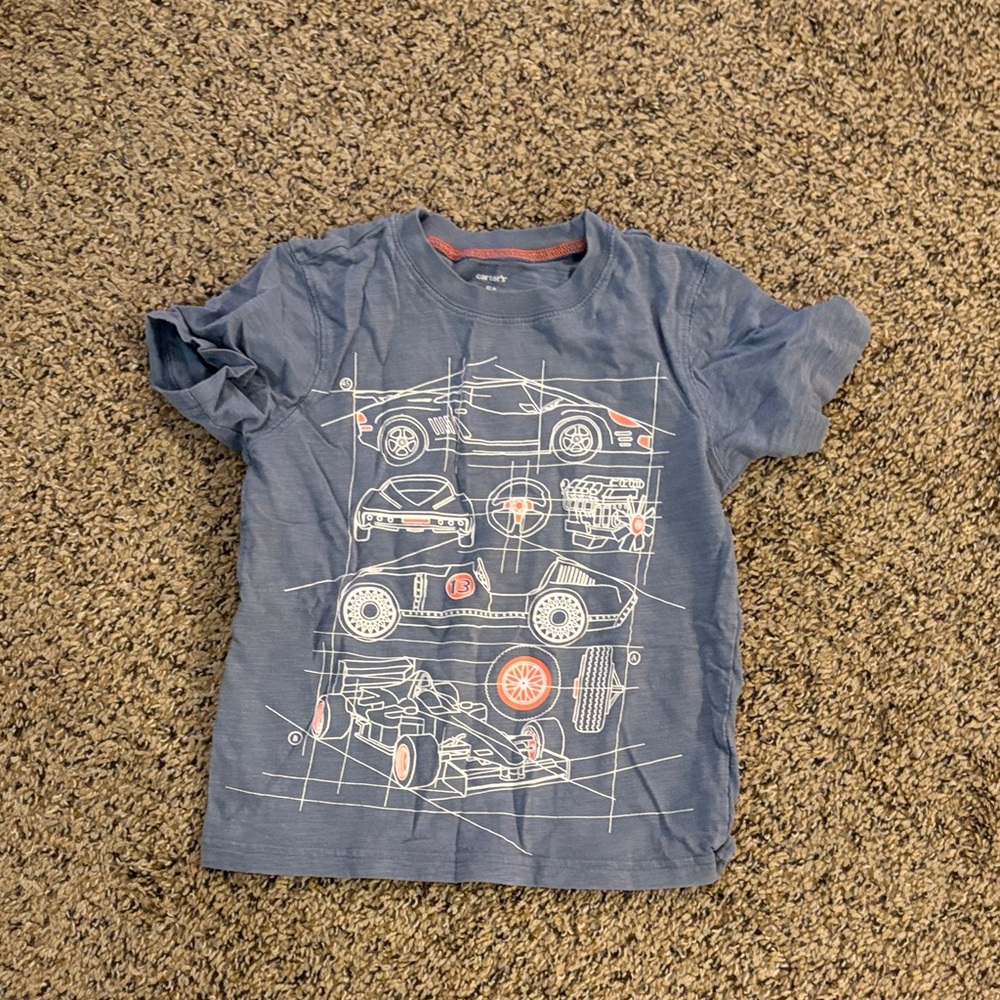 Carter's Blue Car Graphic T-Shirt